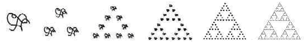 A Sierpinski-hromszg ellltsa klnbz kiindulsi brkbl